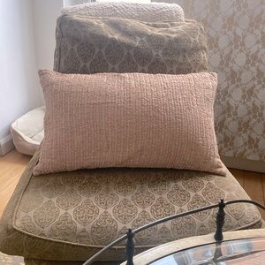 Soft pink throw pillow